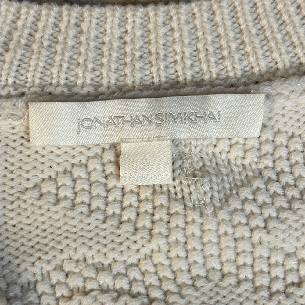 Jonathan Simkhai wool pearl rhinestone sweater - Picture 8 of 13